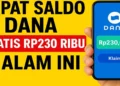 DANA Kaget Rp230 Siap Dicairkan, Buruan Klaim!