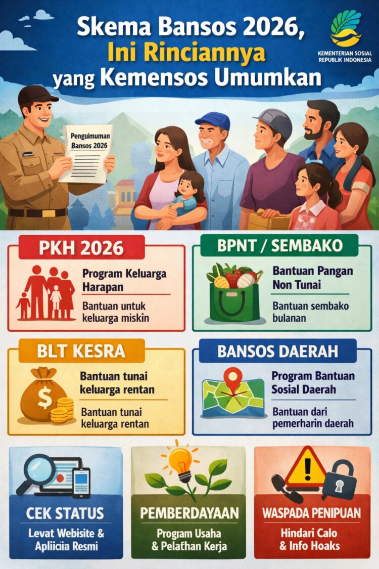 Skema Bansos 2026, Ini Rinciannya yang Kemensos Umumkan